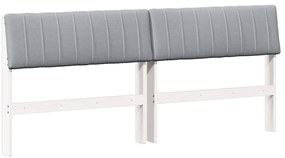 vidaXL Ταπετσαρισμένο κεφαλάρι Ανοιχτό γκρι 180 cm