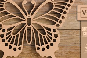 Σετ των 2 Intra απο ξύλο plywood 3mm-4mm πάχος  πεταλούδας και κοπής CNC Δίασταση 20x30 cm INTRAFABR-98933638