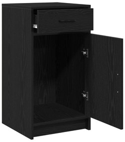 vidaXL Μπουφές Μαύρο Δρυς 40x41x75 εκ Επεξεργασμένο Ξύλο