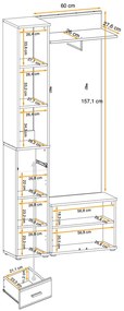 Swap XIX Σύνθεση Καφέ δρυς 280x180x40