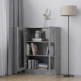 vidaXL Βιτρίνα Γκρι του Σκυροδέματος 82,5 x 30,5 x 115 εκ. Επεξ. Ξύλο