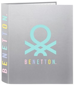 Φάκελος δακτυλίου Benetton Silver Ασημί A4 27 x 33 x 6 cm