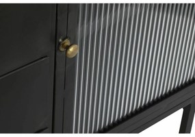 Σκευοθήκη DKD Home Decor   Μαύρο Χρυσό Φυσικό Μέταλλο Ξύλο από Μάνγκο 145 x 40 x 85 cm