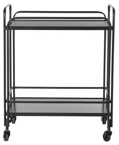 Serveringsvogn DKD Home Decor Μαύρο Μέταλλο Κρυστάλλινο 60,5 x 40,5 x 75,5 cm