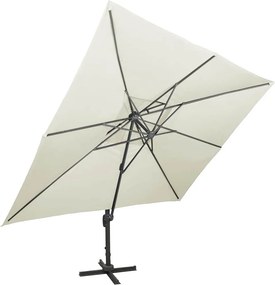 vidaXL Ομπρέλα Κήπου με Διπλή Επιφάνεια Άμμου 400x300 εκ.