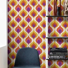 Ταπετσαρία Ottoman Pattern WP20007 Red-Yellow-Purple MindTheGap 52x300cm