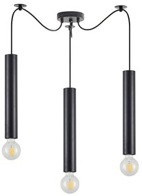 Φωτιστικό Οροφής Adept Tube 77-8670 30x30x300cm 3xE27/GU10 60W Black Homelighting