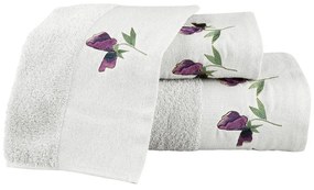 Borea Πετσέτες Σετ 3ΤΜΧ Sweet Pea 70 x 140 / 50 x 90 / 30 x 50 cm Δαμασκηνί