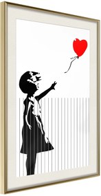 Αφίσα - Banksy: Love is in the Bin - 40x60 - Χρυσό - Με πασπαρτού