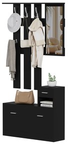 Intrahome ΕΠΙΠΛΟ ΕΙΣΟΔΟΥ ΜΕ ΚΑΘΡΕΦΤΗ GORN .02 ΜΕΛΑΜΙΝΗ ΣΕ POLOKWCASABLANCANE 90x24x190Υεκ intraho-1646631