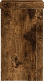 vidaXL Βάσεις Φυτών 2Τεμ. Καπνιστή Δρυς 10x10x18εκ. Επεξεργασμένο Ξύλο