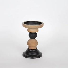 ΚΗΡΟΠΗΓΙΟ, ΞΥΛΙΝΟ, ΚΑΦΕ, 12,5x12.50x19cm (Συσκευασία 2 τεμαχίων)