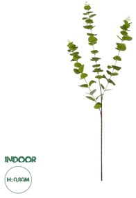 GloboStar® Artificial Garden EUCALYPTUS BRANCH 20484 Τεχνητό Διακοσμητικό Κλαδί Ευκάλυπτου Πράσινο Π30 x Μ30 x Υ80m