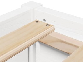 vidaXL Σκελετός Κρεβ. Χωρίς Στρώμα Λευκό 90x200 εκ Μασίφ Πεύκο