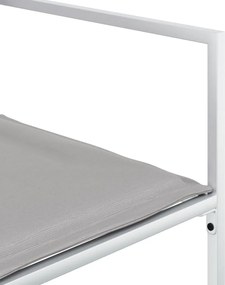 vidaXL Σετ Τραπεζαρίας Κήπου 5 τεμ. Λευκός από Textilene με Μαξιλάρια