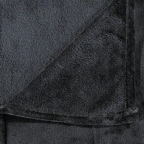 Κουβέρτα Μαύρη 150 x 200 εκ. από Πολυεστέρα - Μαύρο