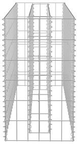 vidaXL Συρματοκιβώτιο-Γλάστρα Υπερυψωμένη 90x30x60 εκ. Γαλβ. Χάλυβας