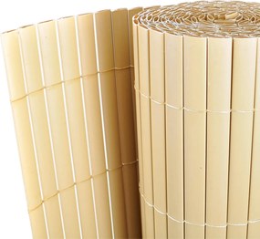 vidaXL Πίνακες Φράχτη Κίτρινο PVC