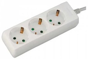 Πολύπριζο V03B Alfaone 3 θέσεις χωρίς διακόπτη 3X1,5mm 1,5m Λευκό