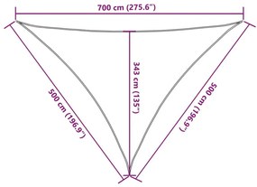 Σκίαστρο Ιστιοπλοΐας Μαύρο 7x5x5 μ. 100% Πολυεστέρας Oxford - Μαύρο