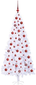 vidaXL Τεχνητό Χριστουγεννιάτικο Δέντρο Λευκό 180 cm PVC και Ατσάλι