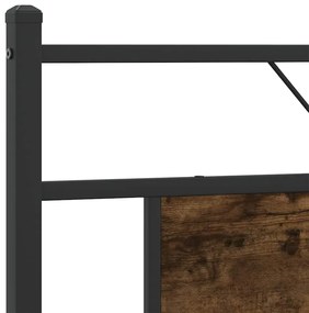 Σκελετός Κρεβ. Χωρίς Στρώμα Καπνιστή Δρυς 180x200 εκ. Μεταλλικό - Καφέ