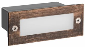 Απλίκα Φωτιστικό Τοίχου Χωνευτό LED 2W 6000K PAS 110X44 100Lm IP54 Aca-PAS260RP-Σκουριασμένο PAS260RP