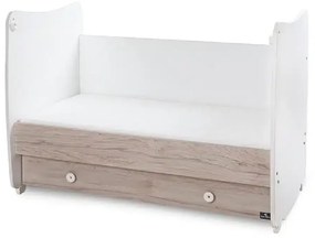 Βρεφικό κρεβάτι DREAM  60x120εκ. White + Light Oak 10150420045A  Lorelli (Δώρο Πάντα Προστασίας)