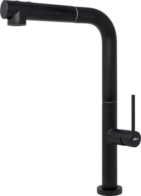 Elleci Flux Black - Μπαταρία Κουζίνας με Ντους