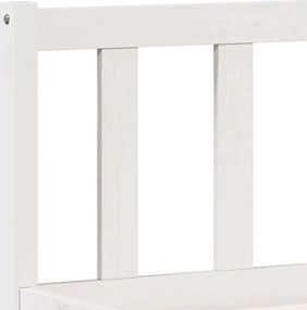 vidaXL Πλαίσιο Κρεβατιού Μακρύ Χωρ. Στρώμα Λευκό 140x210εκ Μασίφ Πεύκο