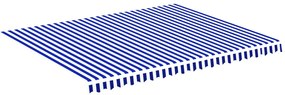 vidaXL Τεντόπανο Ανταλλακτικό Μπλε / Λευκό 4,5 x 3,5 μ.