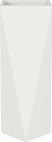 vidaXL Γλάστρα Λευκό 30 x 30 x 75 εκ Ατσάλι