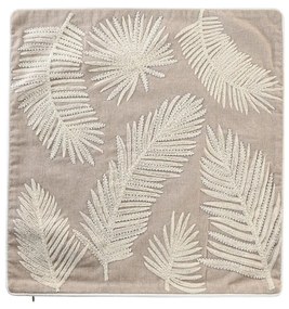 Κάλυψη μαξιλαριού DKD Home Decor Φύλλα Καφέ 50 x 1 x 50 cm