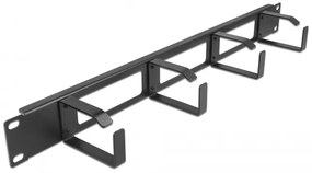 DELOCK Cable Managment για rack 66658, 4 θέσεων, 1U, μεταλλικό
