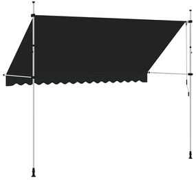 vidaXL Τέντα Συρόμενη Χειροκίνητη Ανθρακί 350 εκ.
