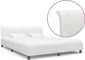 VidaXL Πλαίσιο Κρεβατιού Λευκό 180 x 200 εκ. από Συνθετικό Δέρμα