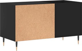 vidaXL Δισκοθήκη Μαύρη 85 x 38 x 48 εκ. από Επεξεργασμένο Ξύλο