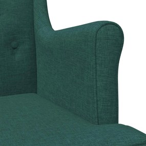 vidaXL Πολυθρόνα Σκούρο Πράσινο Ύφασμα