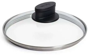 Καπάκι Μαγειρικών Σκευών S18ELM 18cm Clear-Black Woll Glass