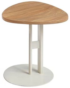 ΒΟΗΘΗΤΙΚΟ ΤΡΑΠΕΖΙ ΟΒΑΛ ALPER HM18328 MDF SONAMA--ΜΕΤΑΛΛΟ ΛΕΥΚΟ Φ50x50Υεκ.