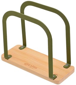 Χαρτοπετσετοθήκη Bamboo Essentials 01-14117 15x6x12,5cm Olive-Natural Estia Metal,Bamboo