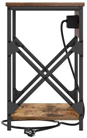 vidaXL Κομοδίνο Καπνιστή δρυς 41 x 31 x 51 εκ. Επεξεργασμένο ξύλο