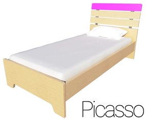 Παιδικό Μονό 90x190 Φούξια Κρεβάτι Irven Picasso