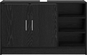 vidaXL Ντουλάπι Μπάνιου Μαύρη Οξυά 90 x 29 x 55 εκ. Επεξεργασμένο ξύλο