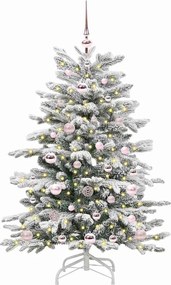 vidaXL Τεχνητό Χριστουγεννιάτικο Δέντρο με Άξονα Λευκό 120 cm