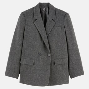 Oversize σακάκι με μελανζέ όψη
