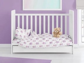 Πάπλωμα Φανελένιο Κούνιας 120x160εκ. Fairy 86 White-Lilac DimCol