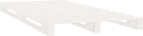 vidaXL Κρεβάτι Παλέτες Λευκό 75 x 190 εκ. Μασίφ Πεύκο Small Single