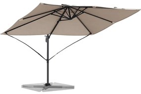 vidaXL Ομπρέλα ηλίου Taupe 351 x 250 x 260 εκ