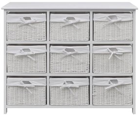 vidaXL Συρταριέρα Λευκή